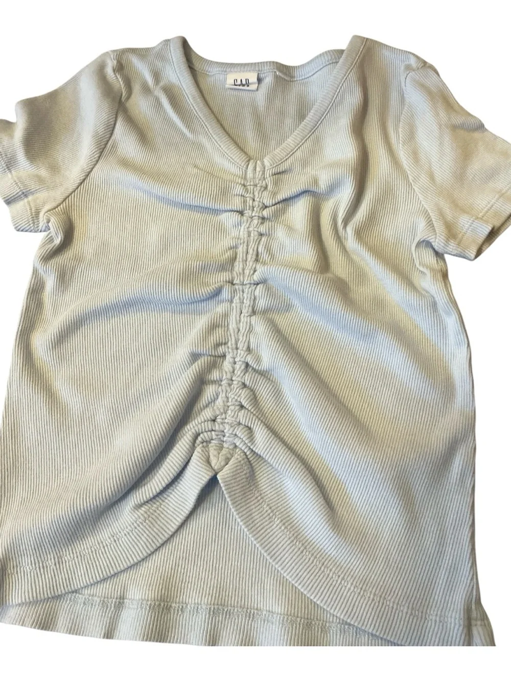 GAP Kids Short Sleeve Ruched Front Tops - Pink and Light blue size 12